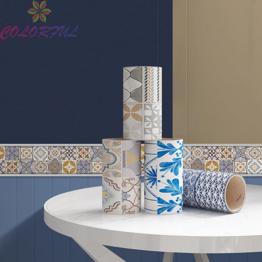 Bathroom Waterproof Waterproof Windowsill Kicking Line Mural Removable