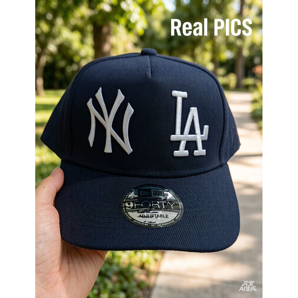 New York Yankees và Los Angeles Dodgers Dual Logo 9FORTY Snapback Chống Nắng Phù Hợp Nam Nữ