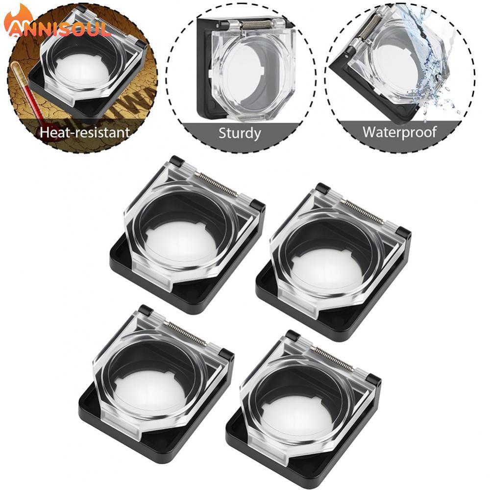 [NISO]Transparent PC Button Covers 4pcs Compatible with For 22 mm Push Button Switches