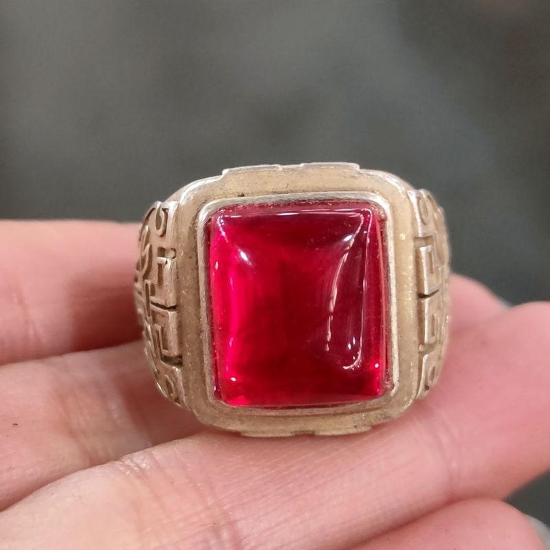 Bộ Sưu Tập Cổ Nhẫn Bạc Cũ Tay Trang Sức Kẻ Sọc Tay Nhẫn Ruby Hỗ Trợ Nhẫn Bạc Mở Nhẫn Cũ 4.28v