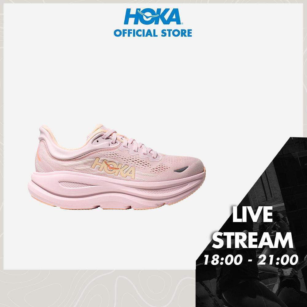 Giày Chạy Bộ Nữ HOKA Bondi 9 Wide - Hồng - 1162014-LRMT