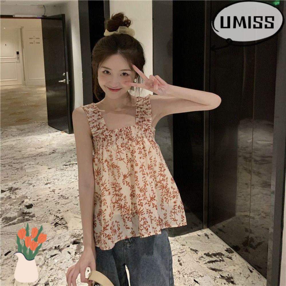 Áo Không Tay UMIS Cổ Vuông Style Boho Dáng A-Line Cho Nữ