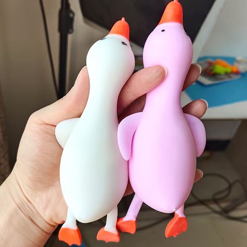 Mới Giải Nén Vịt Lớn Lala Trắng Ngỗng Bột Thông Hơi Hoạt Hình Giải Nén Đồ Chơi Người Ảnh Hưởng Phục 