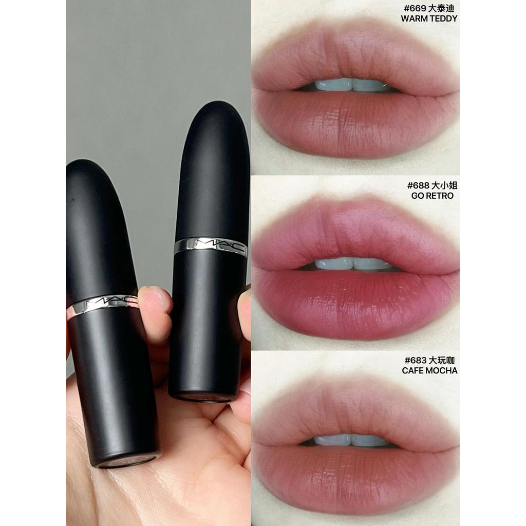 son romand chính hãng son black rouge MAC Meike Big Bullet Matte Lipstick 693 683 Big Play Coffee 66