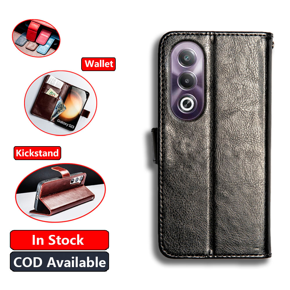Da Cổ Điển Cho Oppo K12x A3x 5G CPH2667 PKD130 Ví Vintage Folio Case Flip Notebook Phong Cách Bao Từ