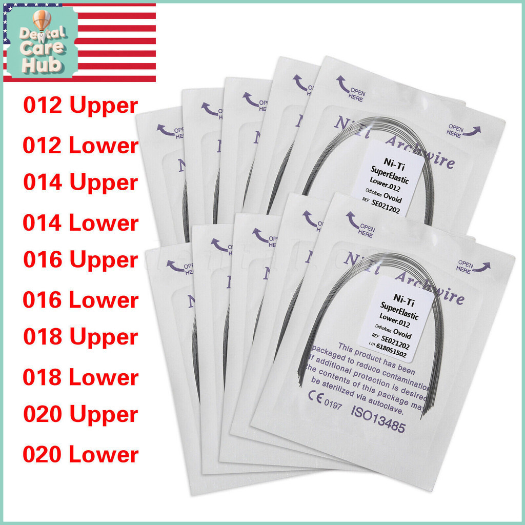 10 Gói 10 Cái / gói Chỉnh Nha Nha Nha Khoa Siêu Co Giãn Niti Dây Ovoid Dạng Vòm Dây 10packs 10pcs/Pa