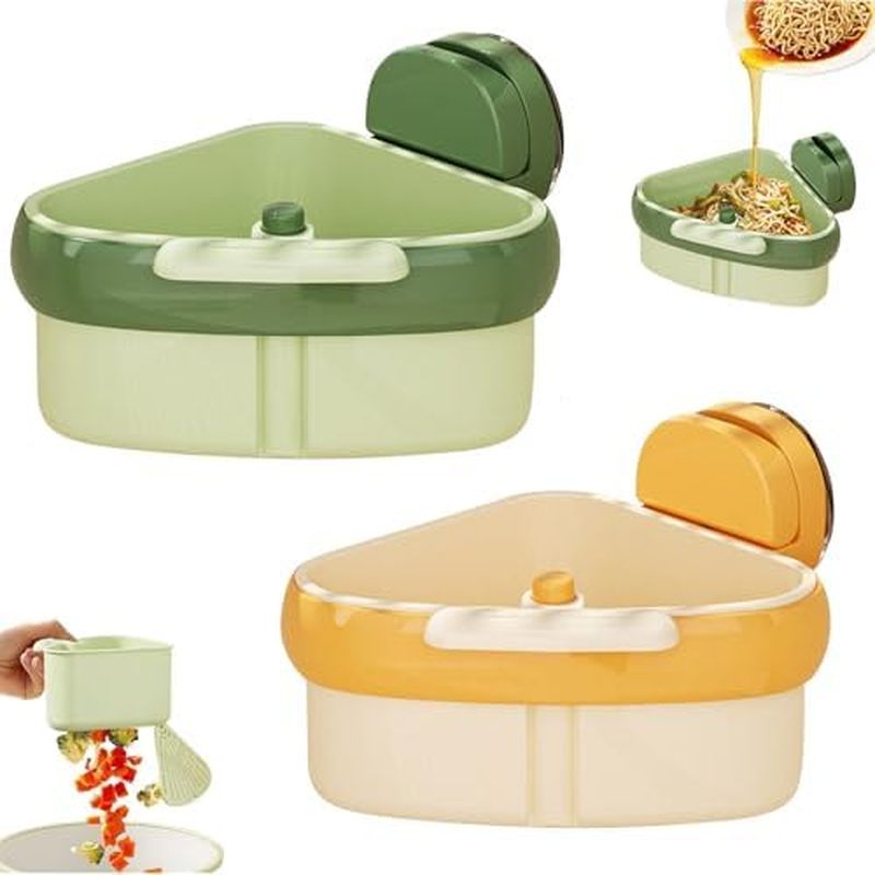 Bộ lọc bồn rửa góc-Giá đỡ bọt biển nhà bếp-Sink Food Waste Catcher#advice