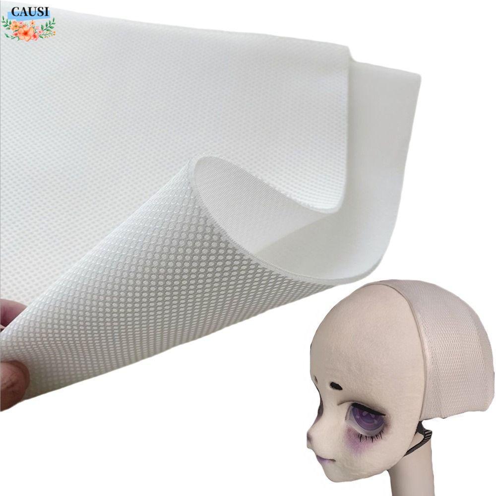 Vải lưới CAUSI Kigurumi, Vải lưới không khí thoáng khí màu trơn rỗng, Thời trang màu trắng DIY Chống
