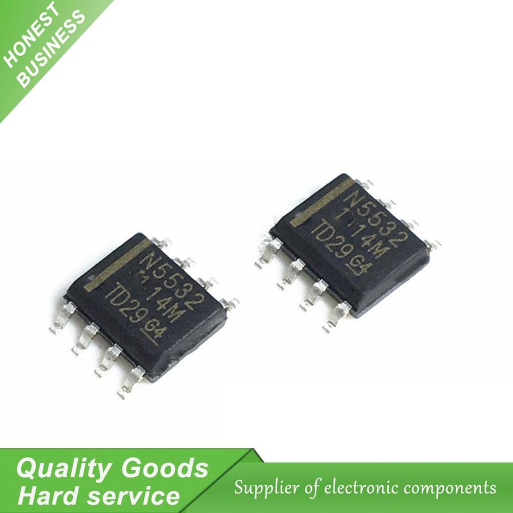 20 CHIẾC NE5532 NE5532N NE5532DR 5532 SOP8 Dual Opampm Bộ Khuếch Đại Hoạt Động Mới Chính Hãng