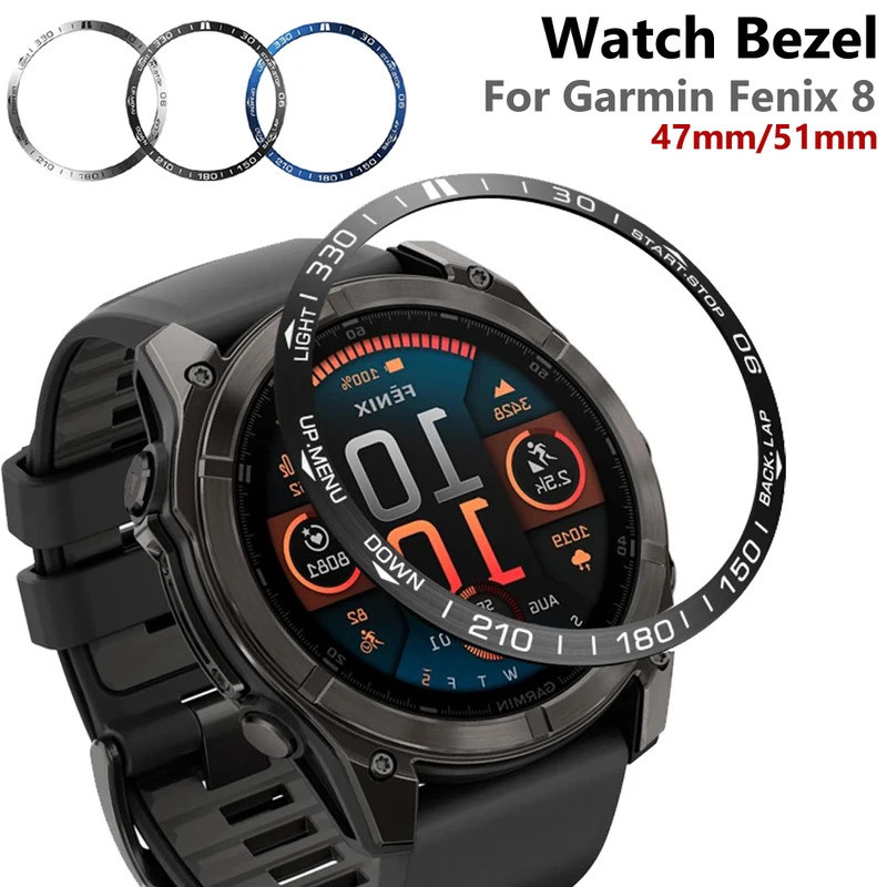 Viền Kim Loại Cho Garmin Fenix 8 47mm 51mm Đồng Hồ Thông Minh Ốp Lưng Dành Cho Garmin Fenix8 Vỏ Khun