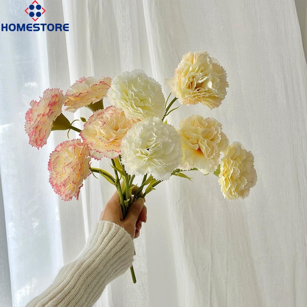 [Homestore]Fabric Carnation Fabric Flower Bouquet Artificial Flower Mother's Day Flower