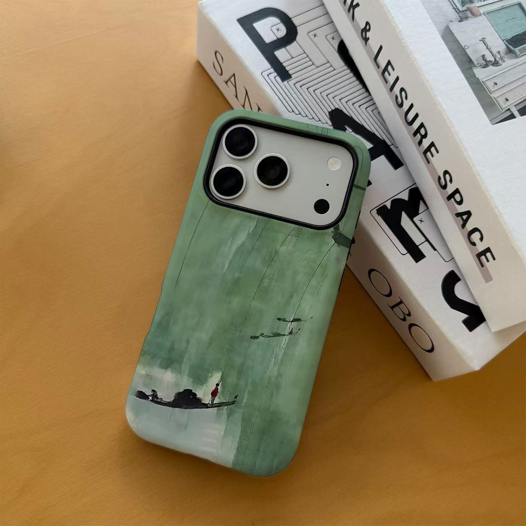 Ốp lưng mờ nối trên và dưới cổ điển 2 trong 1 cho iPhone17 Pro Max iPhone16 Pro Max iPhone15 Pro Max