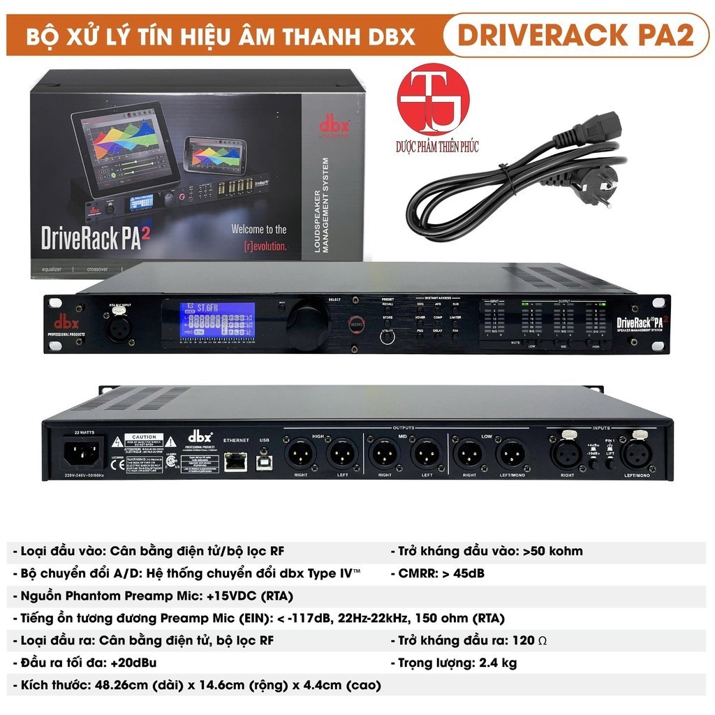 [HCM] Thiết bị âm thanh DBX DriveRack PA2 hàng cao cấp - DBX PA2 - DriveRack - PA 2 - HD 86 audio