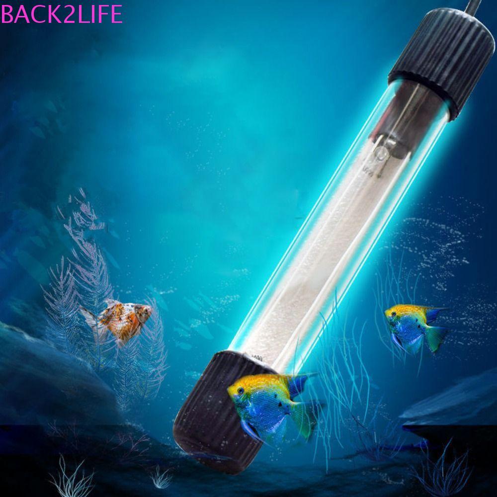 Đèn khử trùng UV bể cá BACK2LIFE, Đèn khử trùng UV 3 / 5 / 7 / 9 / 13W màu đen, Đèn sạch bể cá EU / 