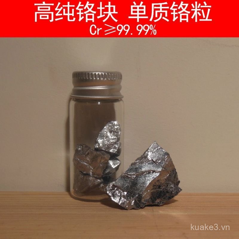 Kim loại Chrome có độ tinh khiết cao Khối Chrome Các hạt Chrome nguyên chất Chất lượng đơn Chrome Cr