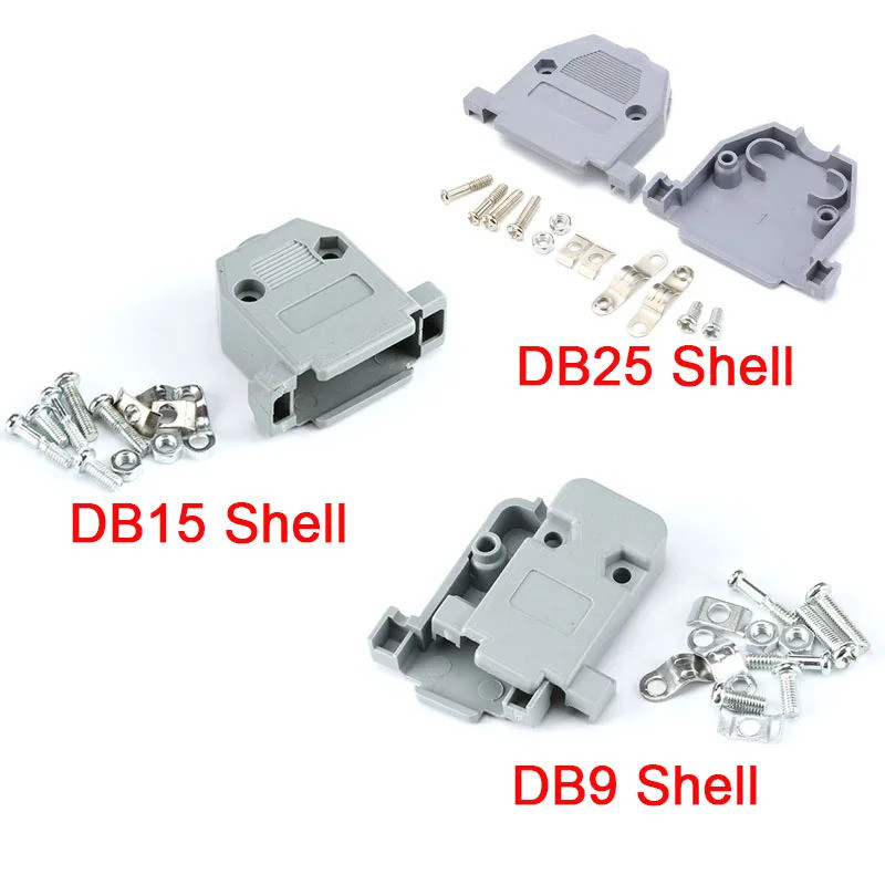 5 Cái-1pc DB9 DB15 DB25 DB37 Vỏ Nhựa DB Series Vỏ DB9 Kết Nối