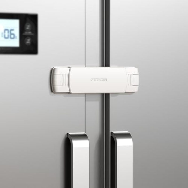 Mom's Choice Gold Awards Winner - EUDEMON 1 Pack Latest French Fridge Lock French Door Refrigerator/