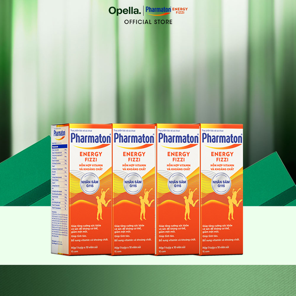 Bộ 4 Thực phẩm bảo vệ sức khỏe Pharmaton Energy Fizzi