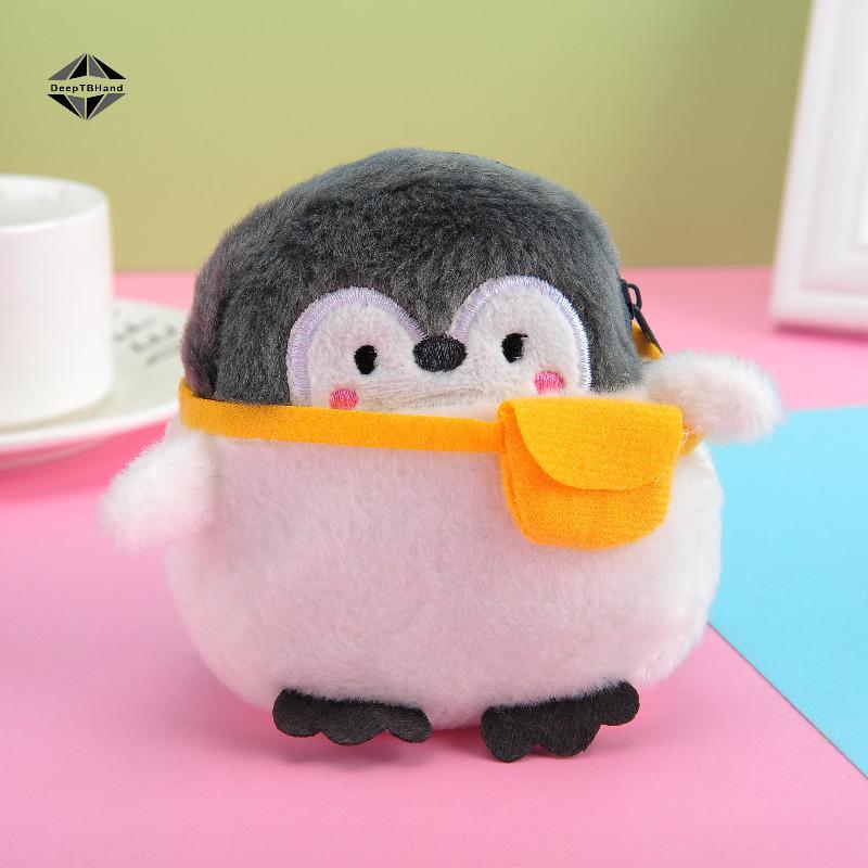 < DeepTBHand > Ví Mini sang trọng Penguin dễ thương Năng lượng tích cực mềm Penguin Plush Coin Purse
