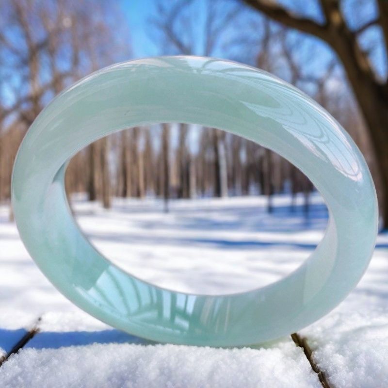 Laokeng Miến Điện Ice Seed Sunny Đáy Ngọc Vòng Tay Ánh Sáng Xanh Nổi Hoa Ngọc Vòng Tay Quà Tặng Nguy
