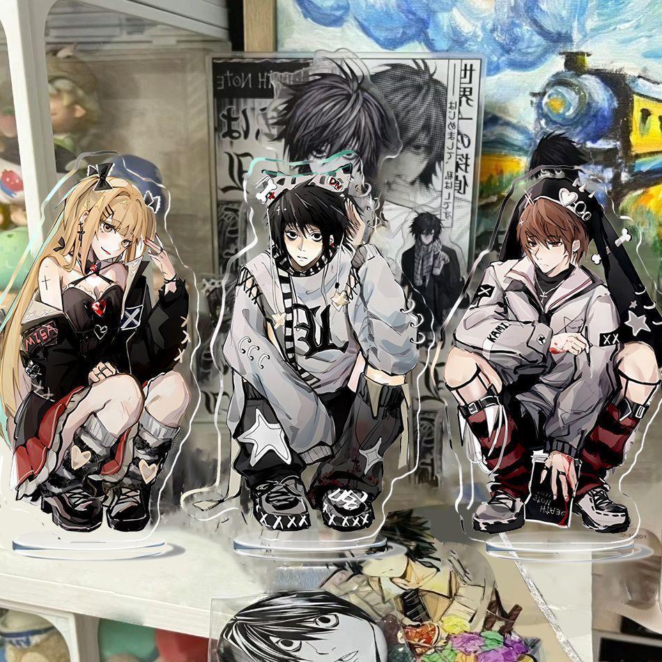 DEATH NOTE Y2K Gyaru Series Acrylic Stand Yagami Light L·Lawliet Amane Misa Figure Display Anime Goo
