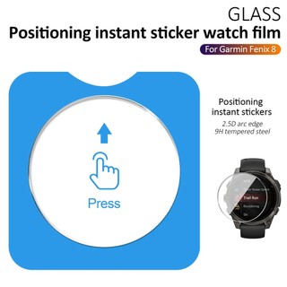 Dành Cho Garmin Fenix 8 43mm 47mm 51mm Bảo Vệ Màn Hình Tự Động Căn Chỉnh Công Cụ Kính Cường Lực Phim Cho Garmin Fenix 8 Phụ Kiện