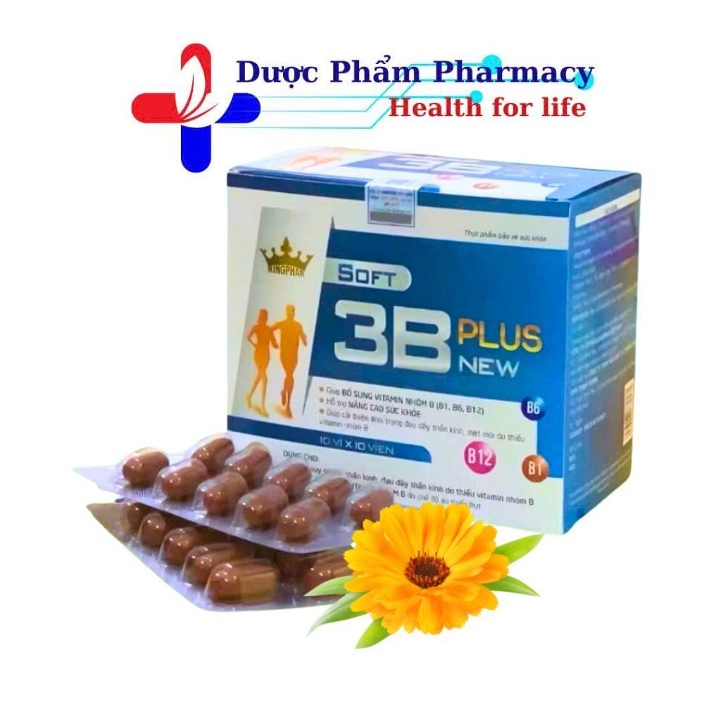 Viên Uống 3B Plus New - Hỗ Trợ Nâng Cao Sức Khỏe, Bổ Sung Vitamin Nhóm B (B1-B6-B12) – Hộp 100 viên
