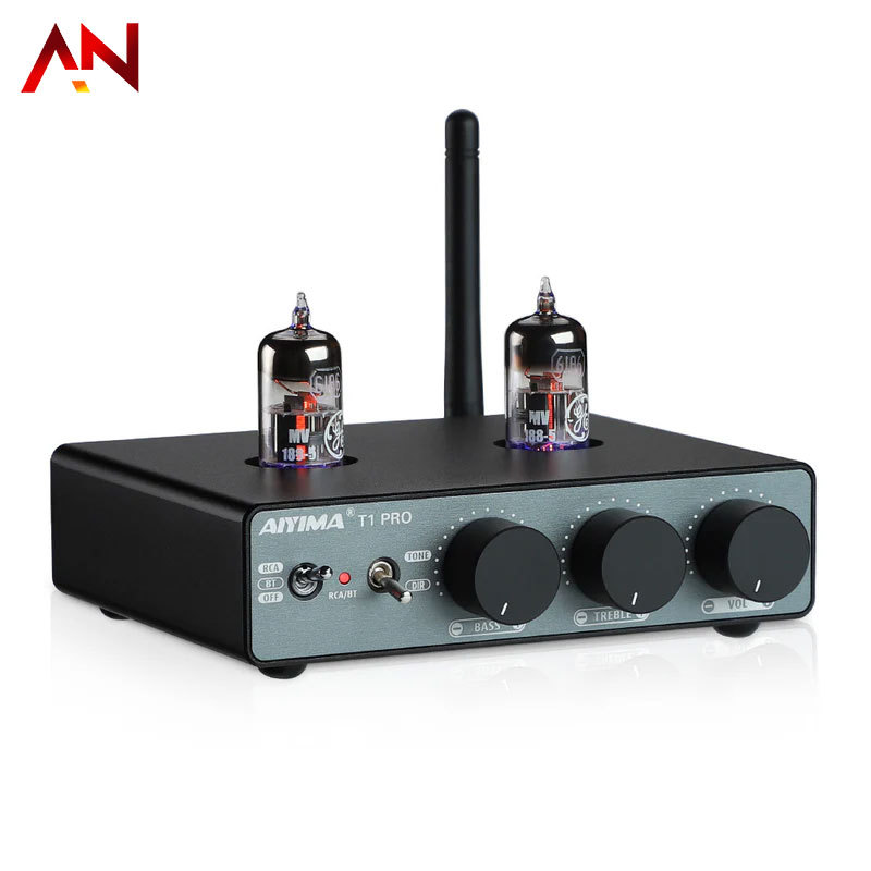 Preamp Đèn AIYIMA T1 Pro – Bóng 6186, Bluetooth aptX-HD, RCA, Âm Thanh Ấm Hi-Fi