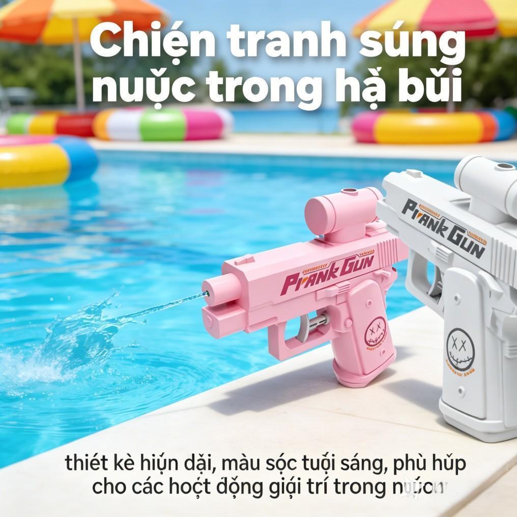(Có bán sỉ)Súng Nước 2 Đầu Phun Prank Gun Mini – Đồ Chơi Troll Hài Hước Cho Bé, Phun Nước Hai Chiều 
