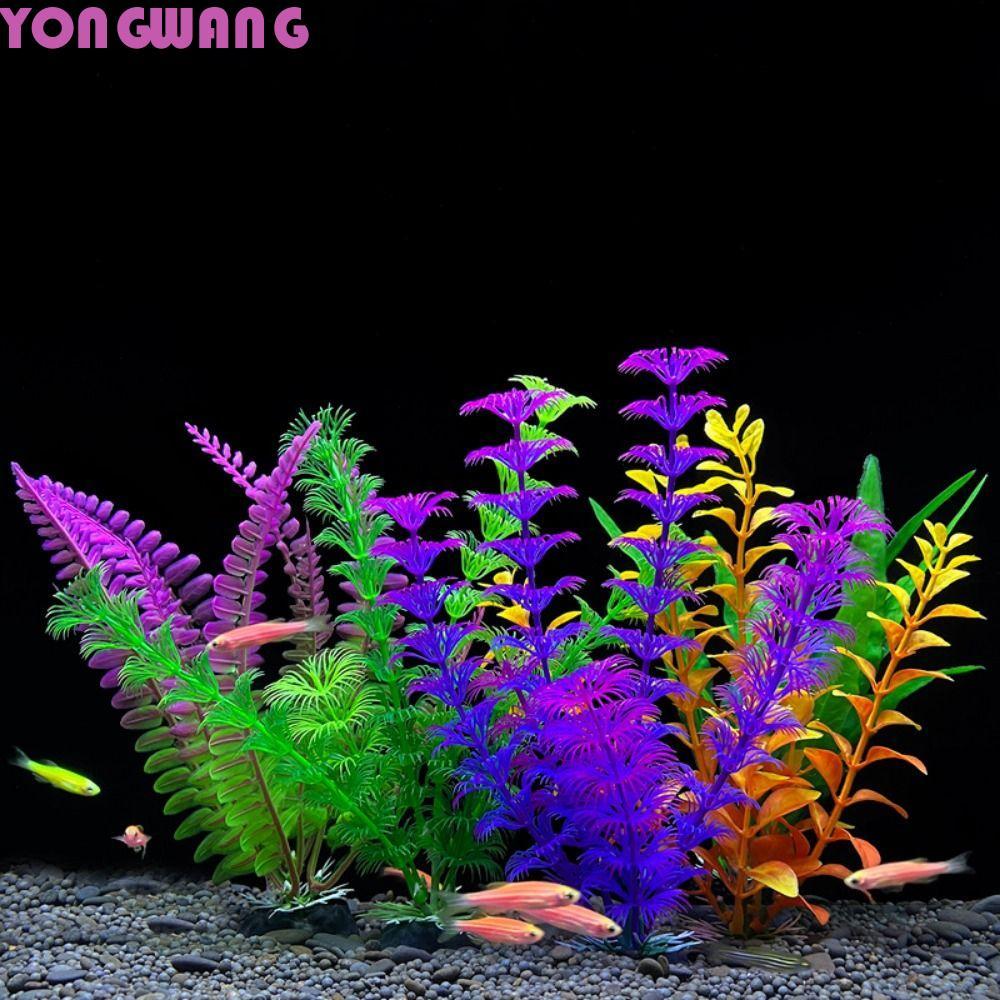 YONGWANG66HR Mô Phỏng Cỏ Nước, Cây Dưới Nước Nhân Tạo 18cm Trang Trí, Rong Biển Đồ Trang Trí Nhựa Nh