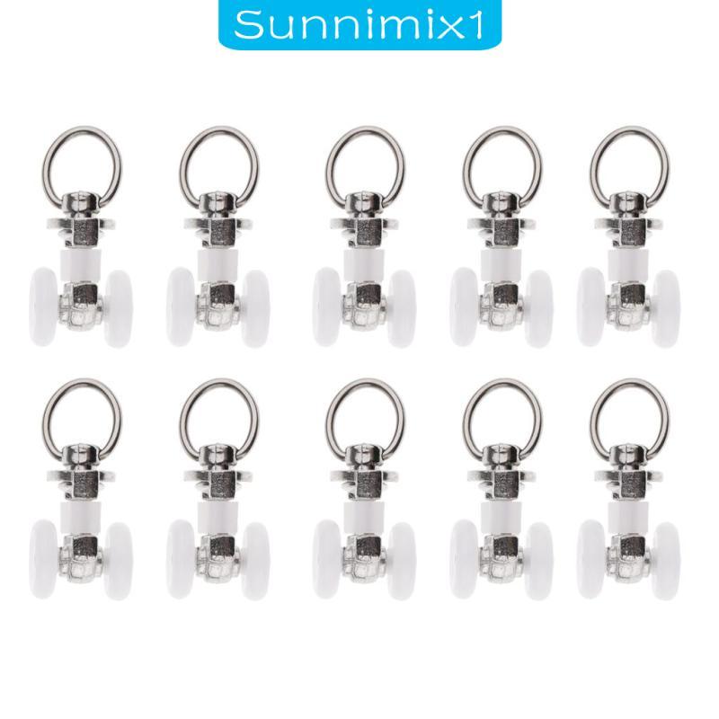 10 Chiếc Màn Tắm Theo Dõi Glider Glider Runner Bánh Xe Rèm Carrier 30 Mm