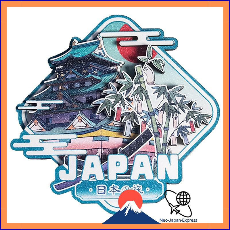KRGNPLE 3D Japanese Landmark Fridge Magnet, Cute Japan Souvenir Refrigerator Magnet Sticker, Travel 