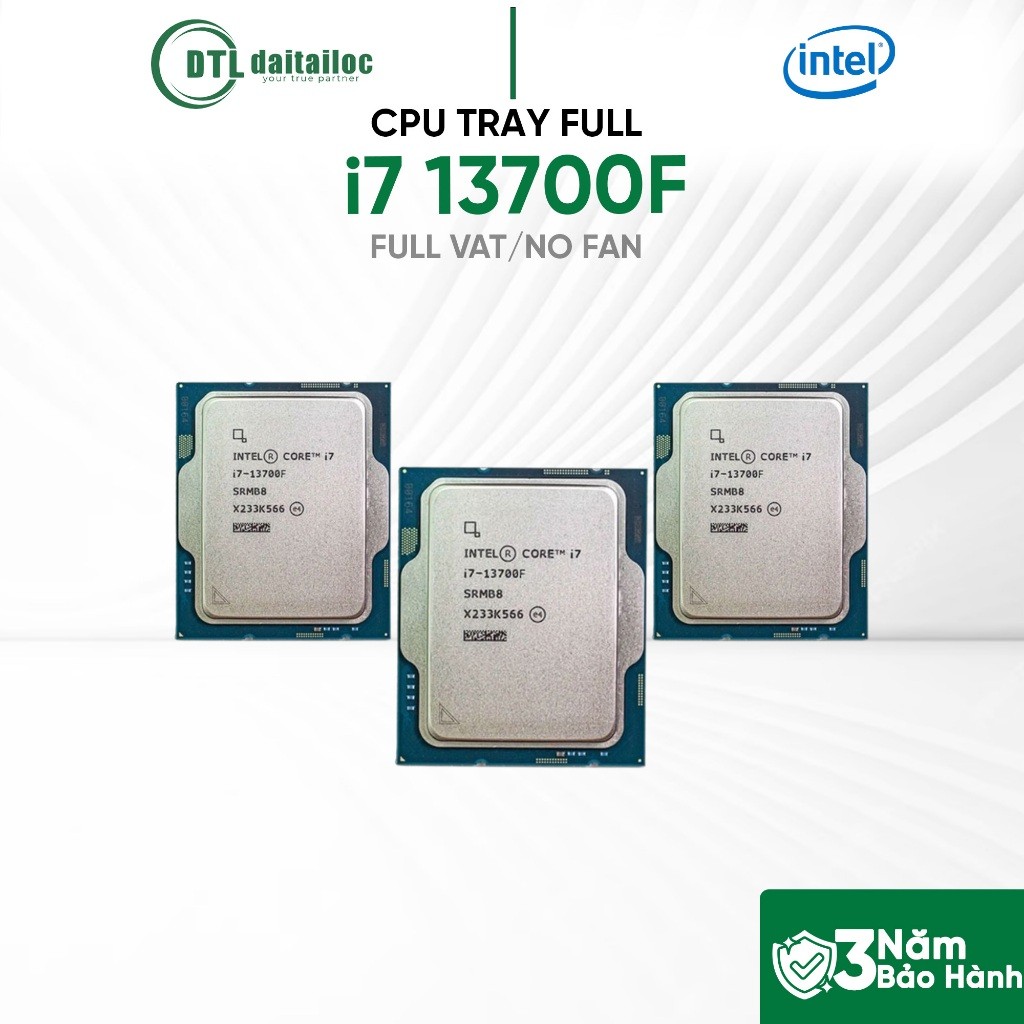 (Full VAT) CPU TRAY FULL i7 13700F Tray Chính Hãng New ( No Fan ) | Bảo Hành 36 Tháng
