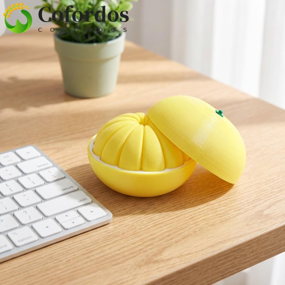 COFORDOS Cam Đồ Chơi Giải Nén, Bóng Biến Dạng PLA Nhựa 3D In Cam, Đồ Trang Trí Sáng Tạo Cam Vàng Xan