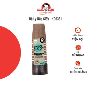Bộ 10 ly giấy có nắp uncle bills kd0381