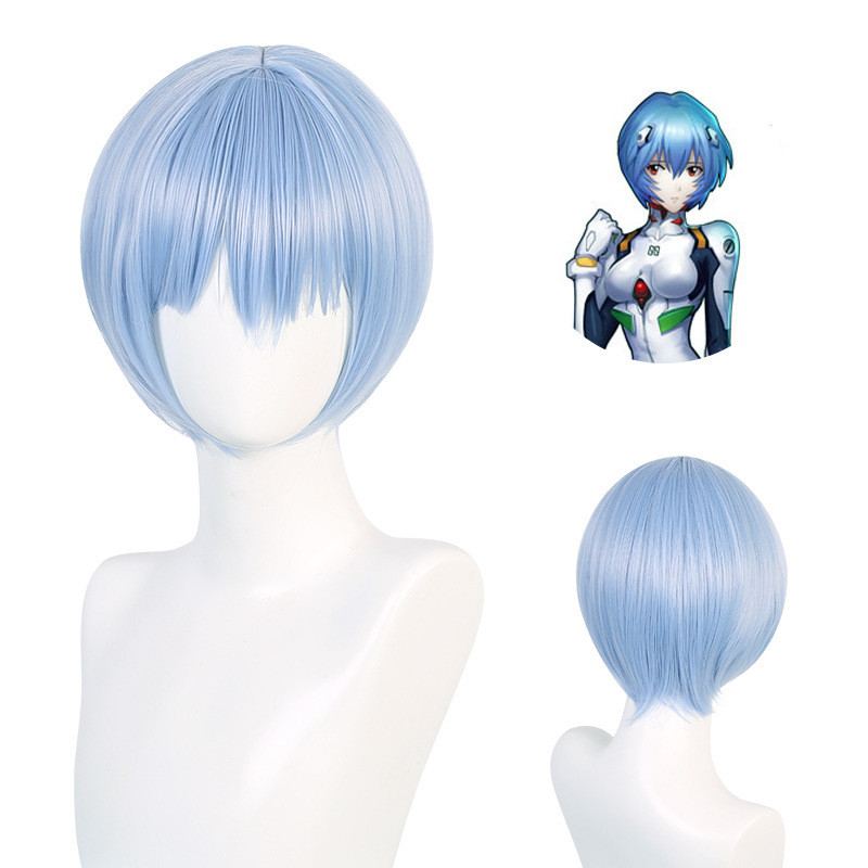 Neon Genesis Evangelion EVA Ling Polly Aya Polly Da Đầu Cấp Tóc Ngắn cosplay Tóc Giả260507