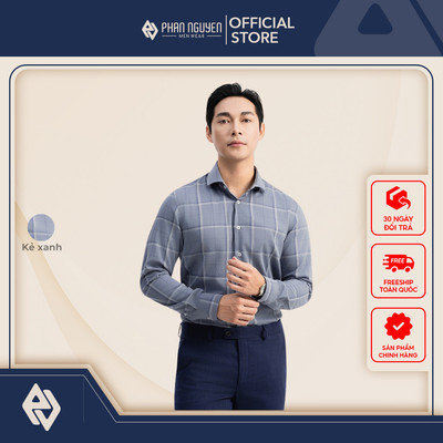Áo sơ mi nam họa tiết Phan Nguyễn, chất liệu bamboo cao cấp, hạn chế nhăn, form slim fit SMD.1475