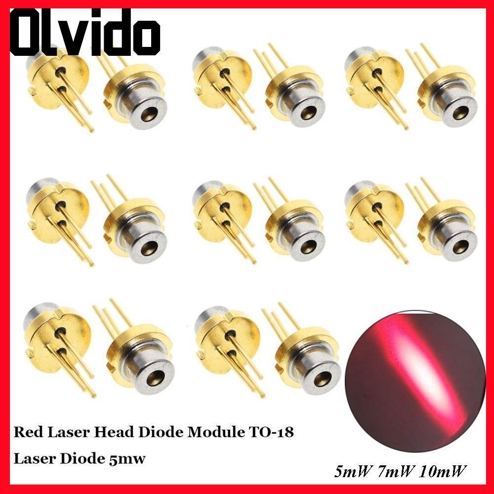 OLVIDO DIY Hồng ngoại đốt cháy công suất cao, Lab 650nm 5mW 7mW 10mW Mô-đun điốt đầu laser màu đỏ, C