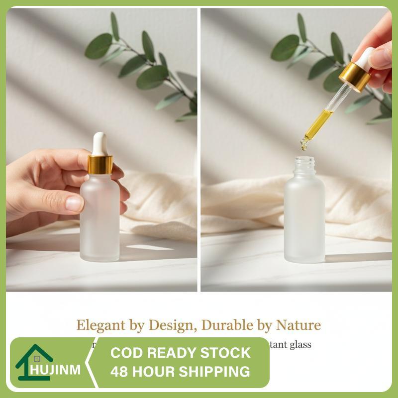 [hu] Chai dưỡng da có thể đổ lại Chai nhỏ giọt thủy tinh mờ 10ML 50ML 100ML Hộp đựng chăm sóc da mỹ 