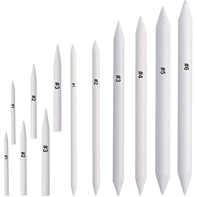 FEBSNOW 60Pcs Blending Stumps and Tortillions, Paper Art Blenders Art Pencils Drawing Pencils for St