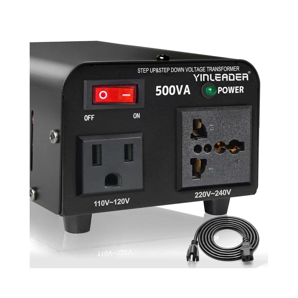 Bộ chuyển đổi nguồn biến áp điện áp Yinleader 500W (110V sang 220V, 220V sang 110V) Bộ chuyển đổi tă