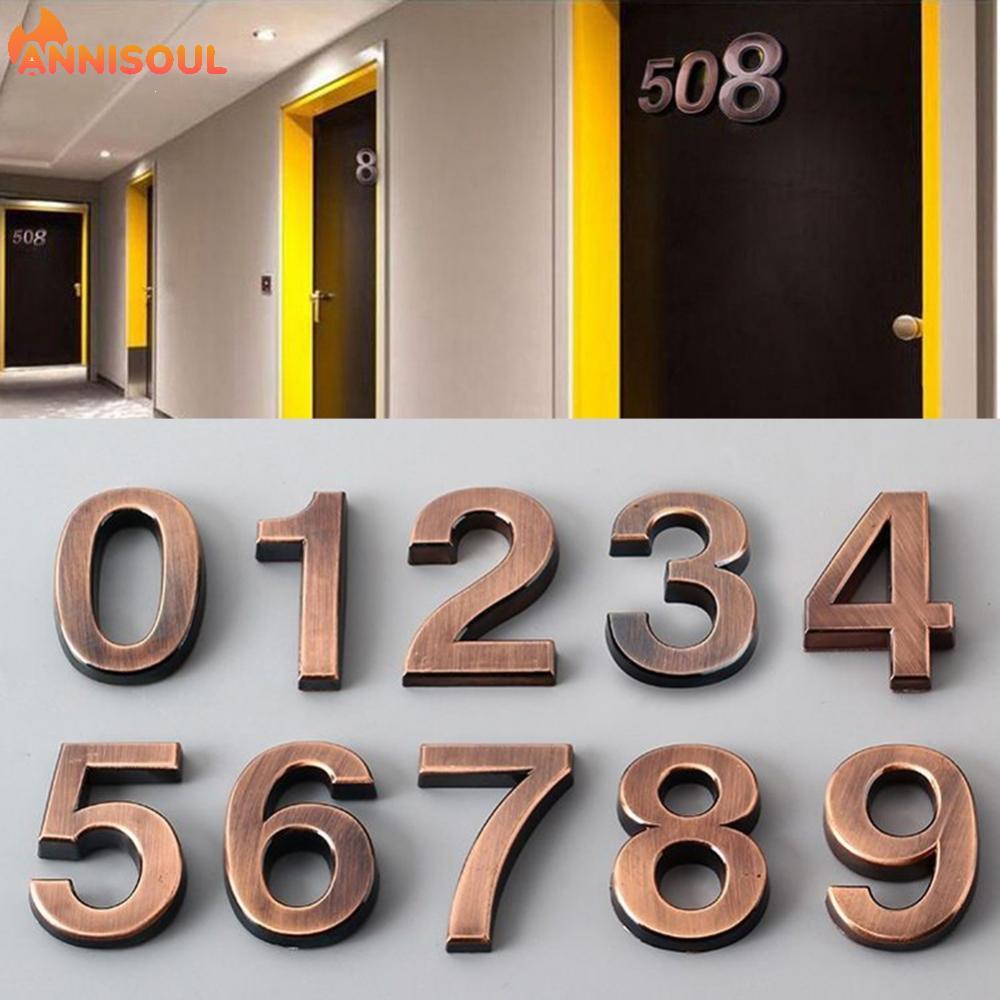 [NISO]Glossy Self Adhesive 3D House Number Sign for Mailbox/Craft/House Door