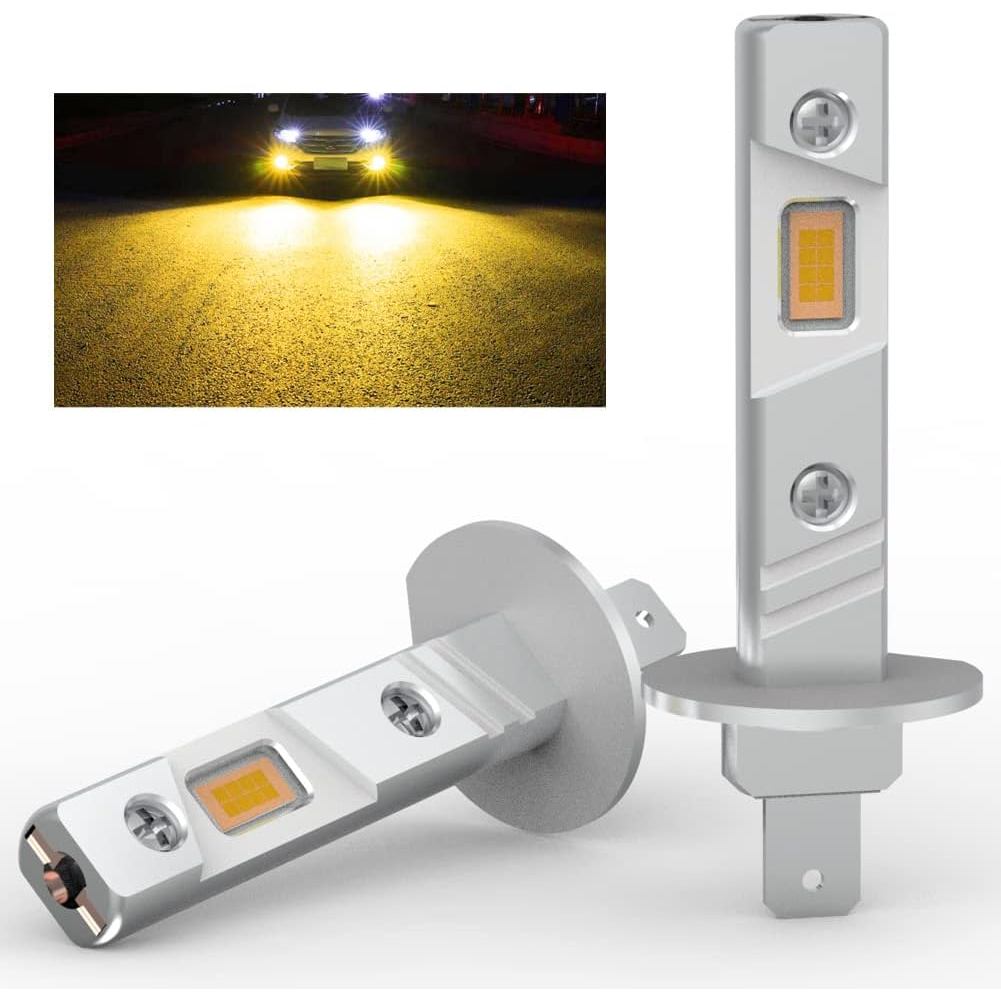 Bóng Đèn LED H1 3000K Đèn Sương Mù Ánh Sáng Vàng 1: 1 Kích Thước Mini Không Cần Bộ Chuyển Đổi EMC Kh