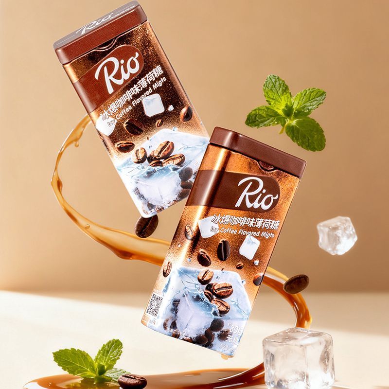 [Rio] Ice Popular Coffee Candy Sugar-Free Mint Candy Fresh Breath Cool Candy Dating Candy Men Cool w