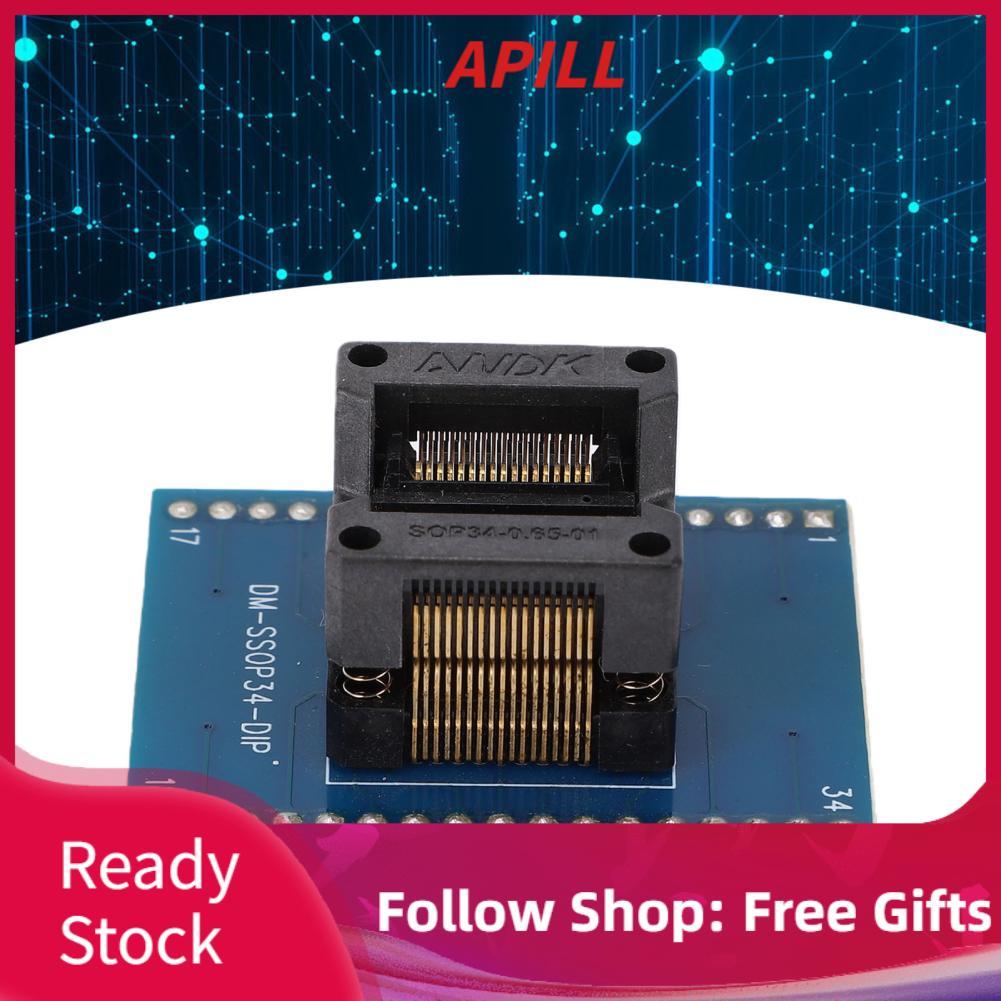 apill Yunseity SSOP34 sang DIP34 IC Lập Trình Viên Kiểm Tra Bộ Chuyển Đổi Ổ Cắm Sân 0.65mm với Hỗ Tr