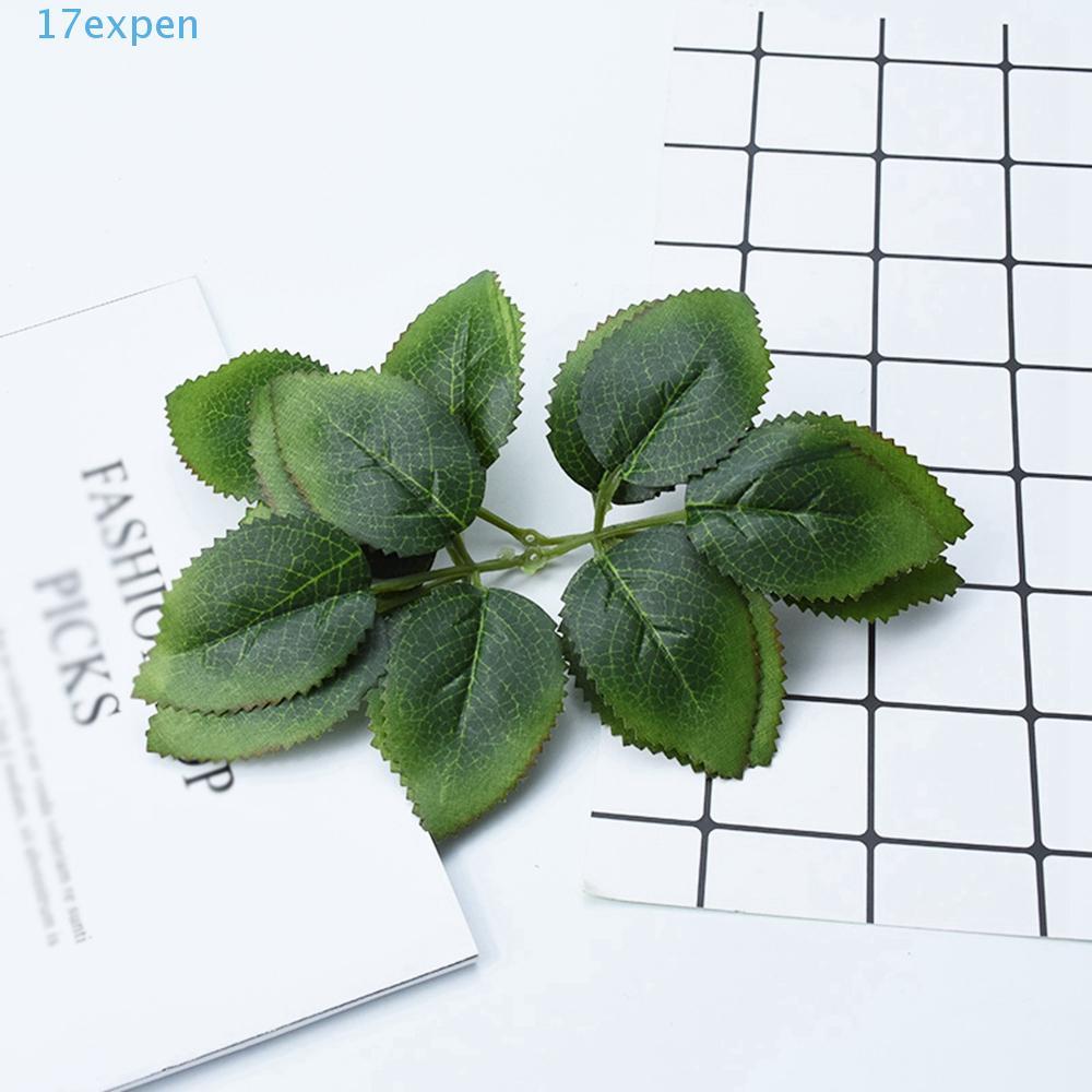 EXPEN Vòng hoa lụa lá xanh Hoa cây giả