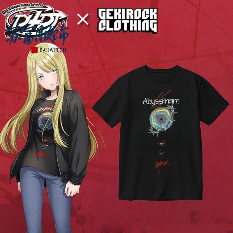 [Đã Có Sẵn] Áo Thun Nam D4DJ x GEKI ROCK Neo Sophia, Cotton Mùa Hè, Thời Trang