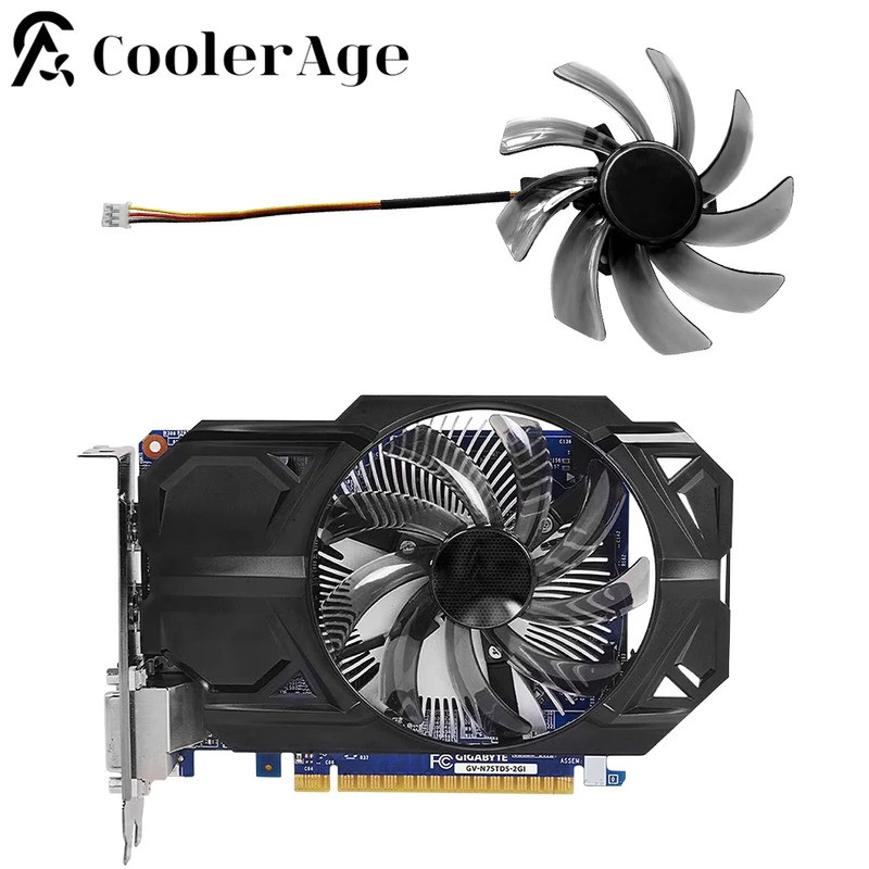 Thẻ Video Quạt 95MM T129215SM GTX750 GTX750Ti Dành Cho Quạt Thay Thế Card Đồ Họa Gigabyte GTX 750 Ti