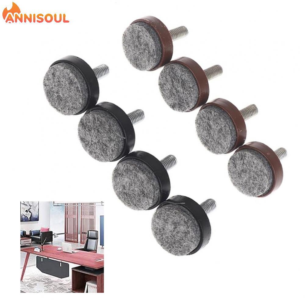 [NISO]Adjustable Felt Foot Protectors for Furniture Legs M6 M8 Thread 8pcs Floor Saver