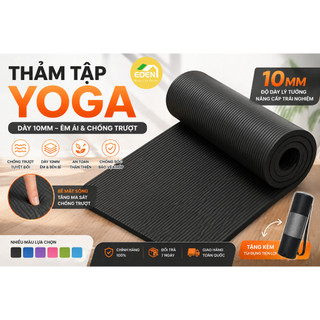Thảm tập thể dục đa năng NBR 2 lớp chống trơn trượt hỗ trợ Yoga, Gym, Pilates tiện lợi mang theo